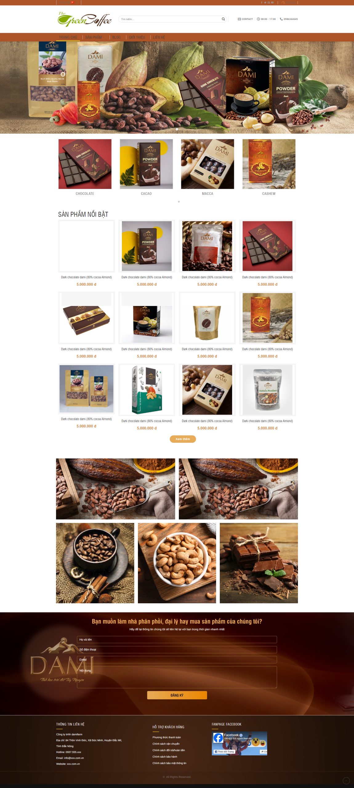 Thiết Kế Website Bán Cà Phê 2
