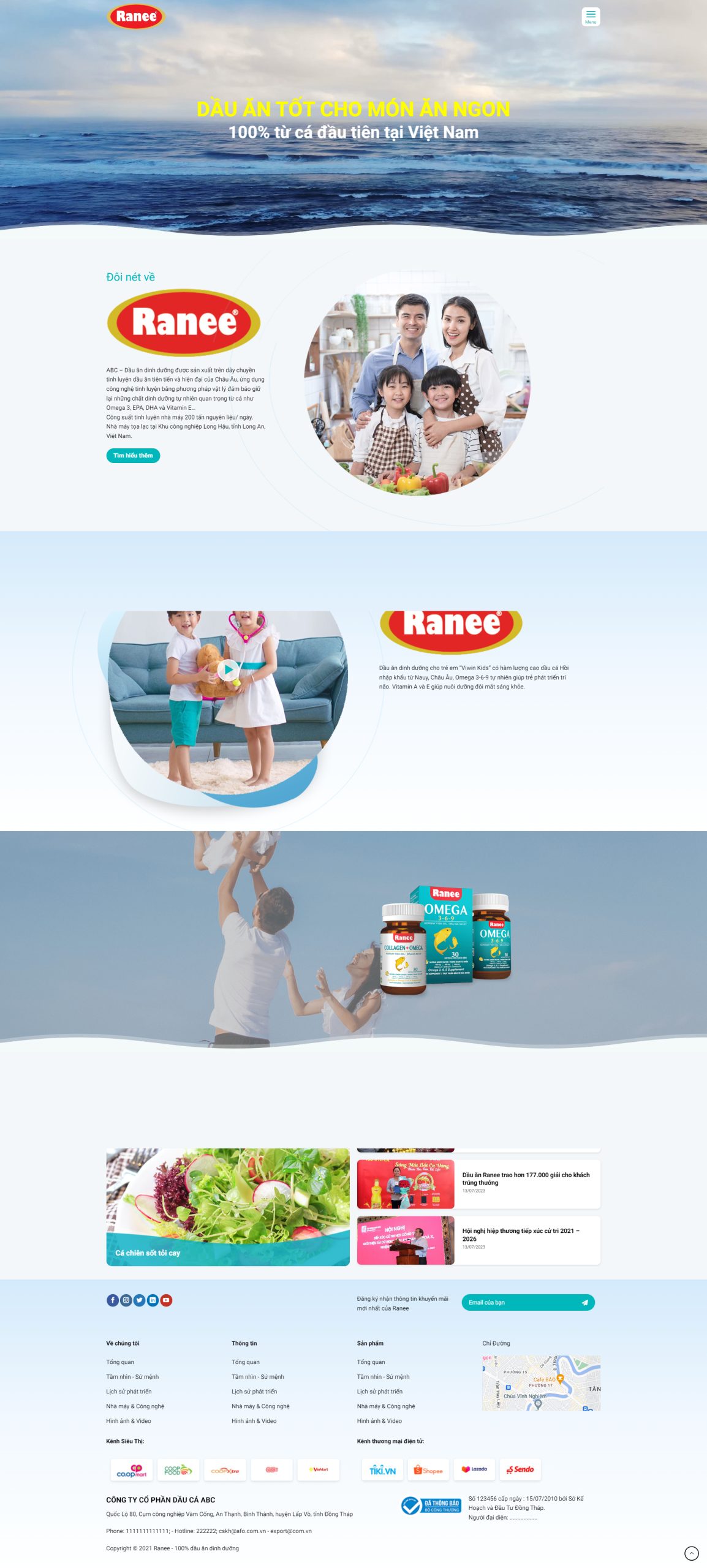 V1036 – Thiết Kế Website Bán Dầu Ăn