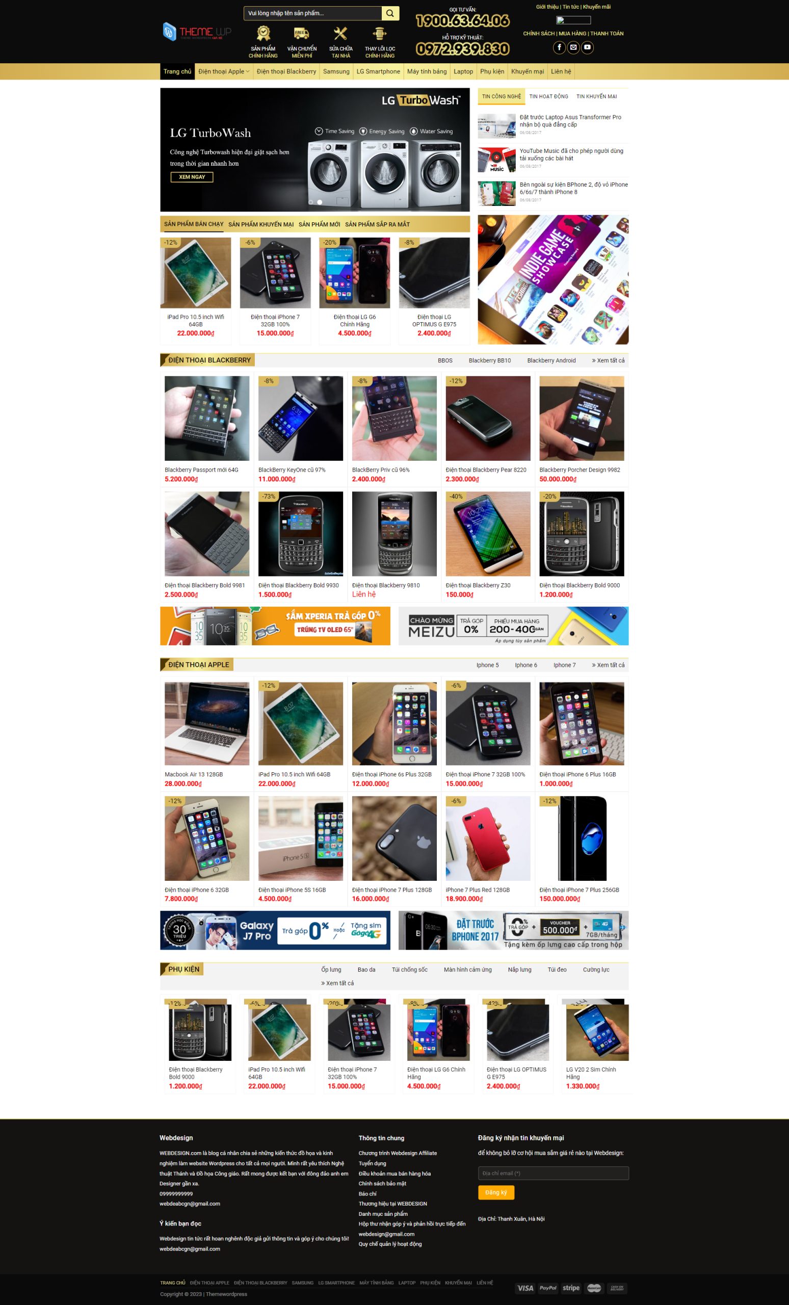 V1042 – Thiết Kế Website Bán Điện Thoại
