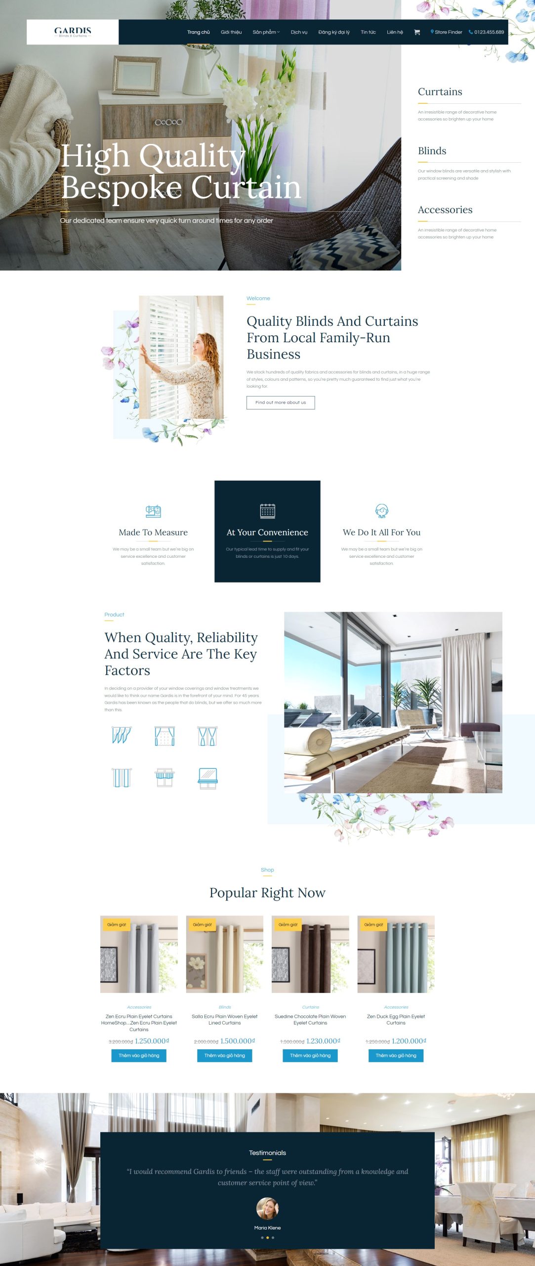V1144 – Thiết Kế Website Bán Rèm Cửa
