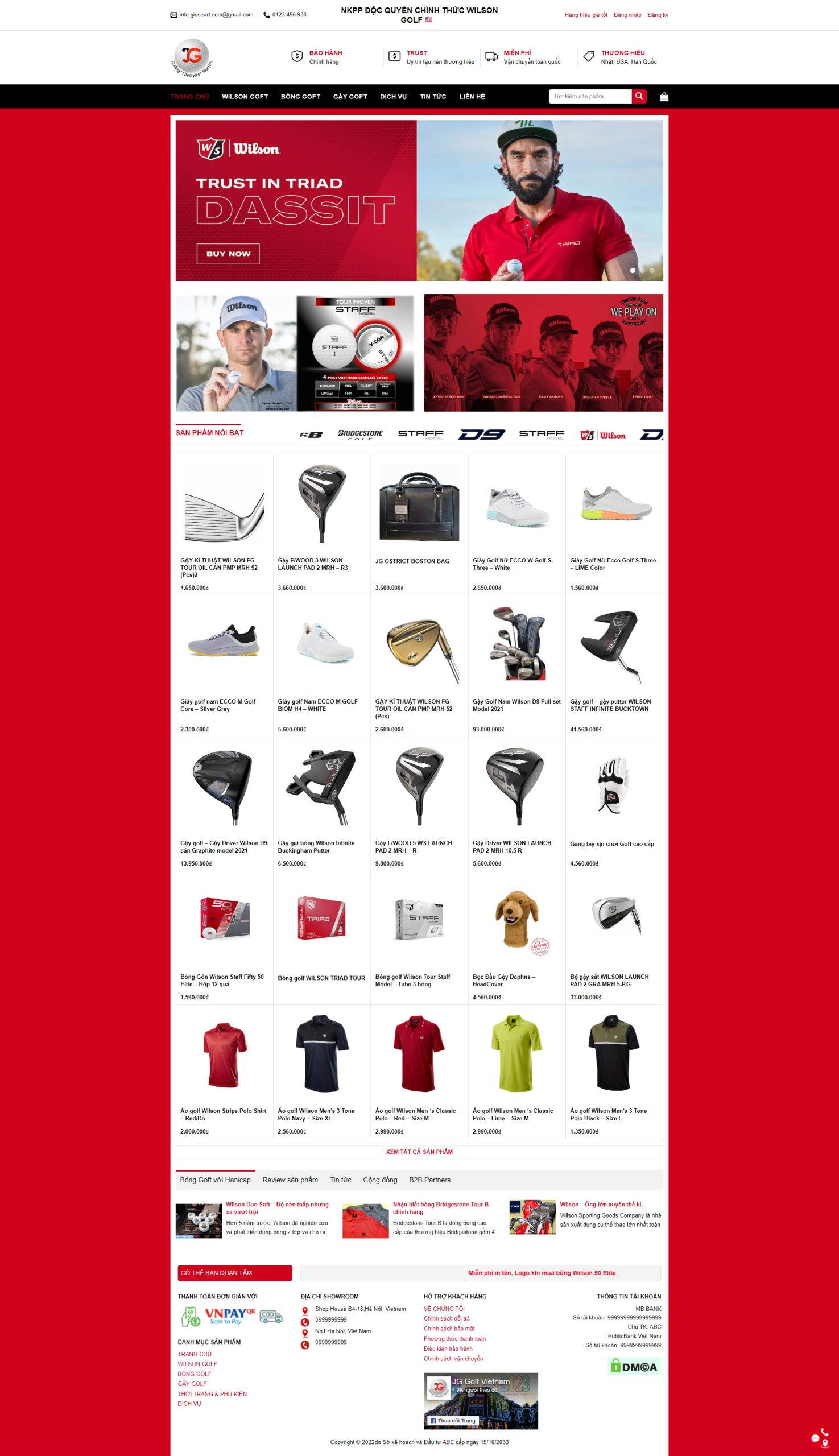 V1048 – Thiết Kế Website Bán Đồ Golf