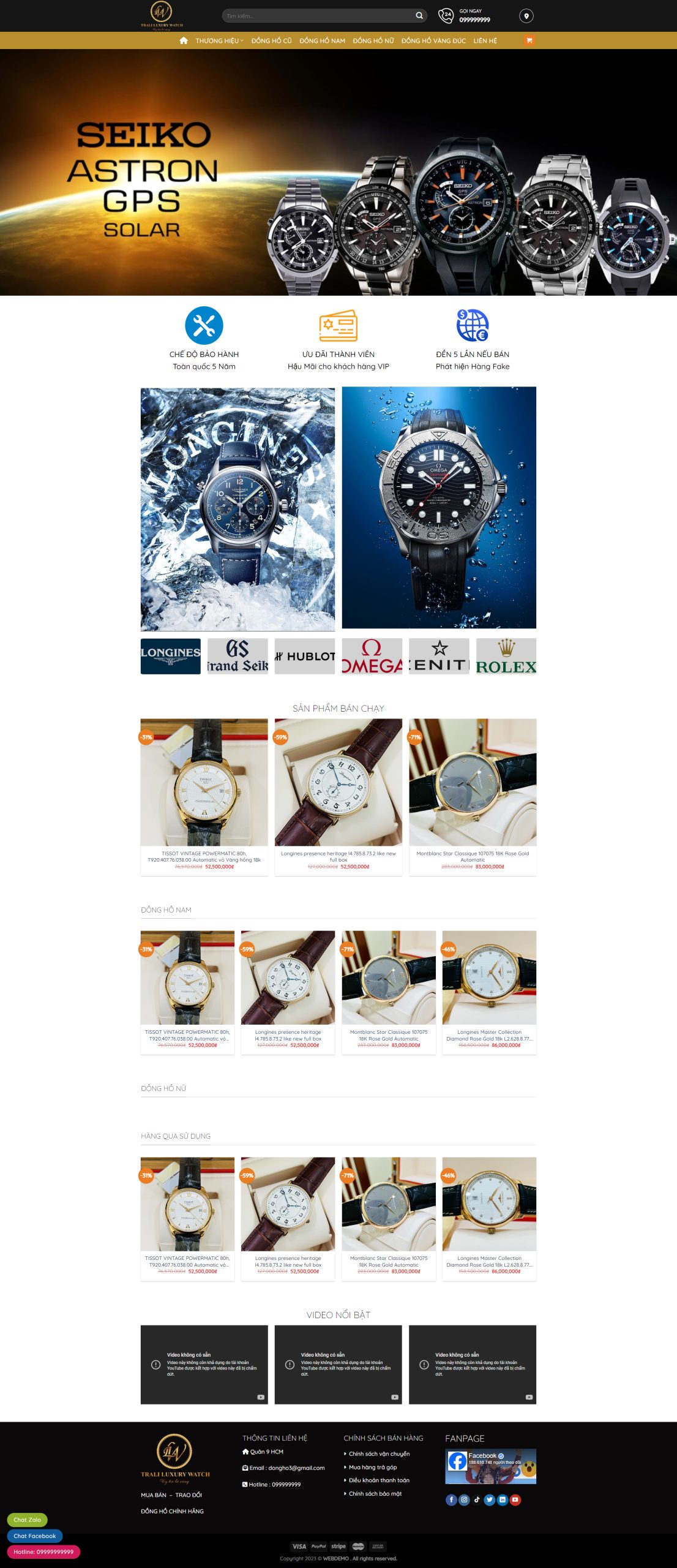 V1049 – Thiết Kế Website Bán Đồng Hồ 3