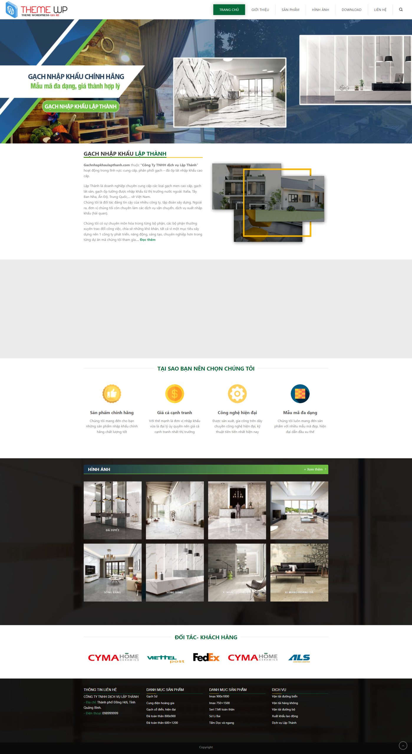 V1060 – Thiết Kế Website Bán Gạch