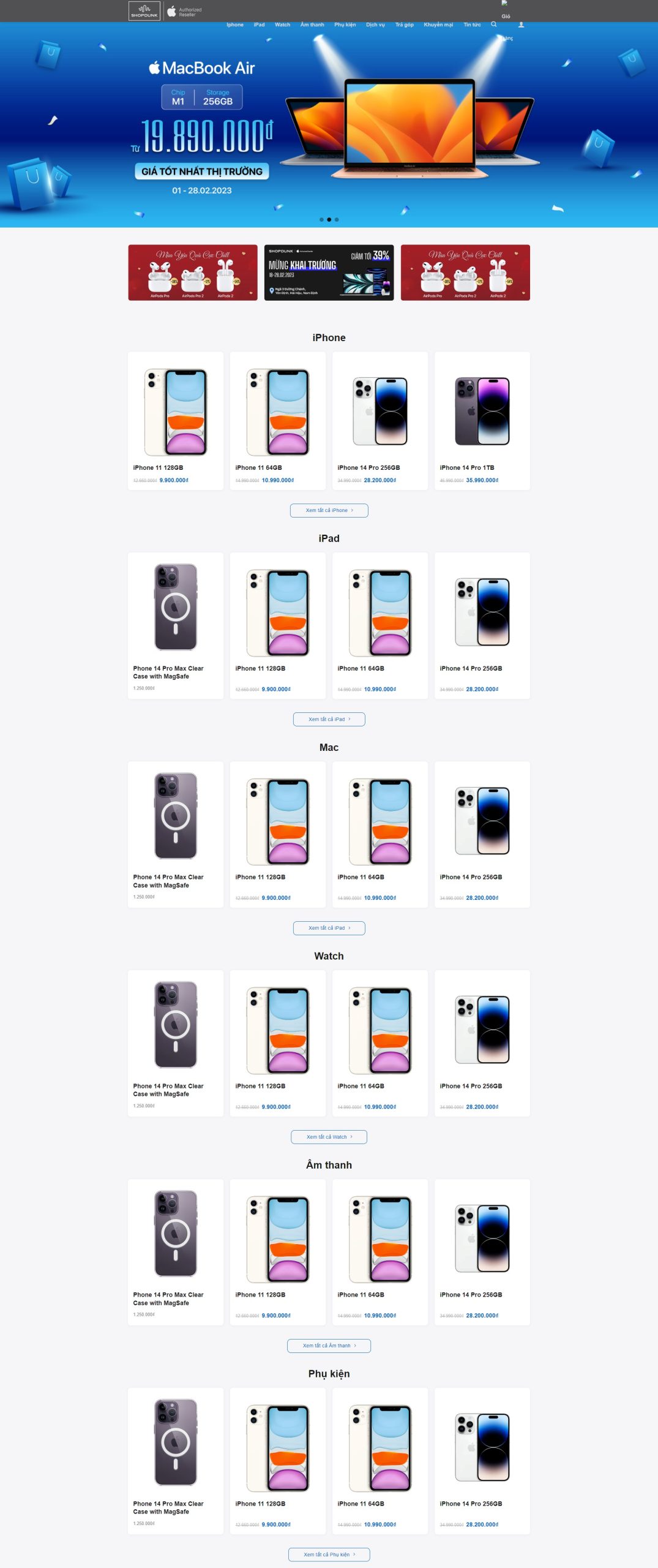 V1091 – Thiết Kế Website Bán Iphone 3