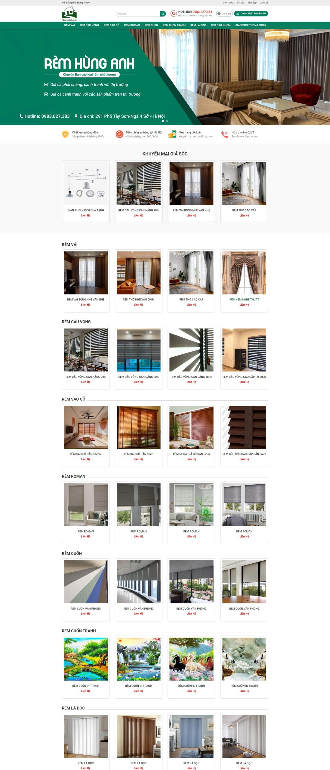 V1098 – Thiết Kế Website Bán Mành Rèm 2