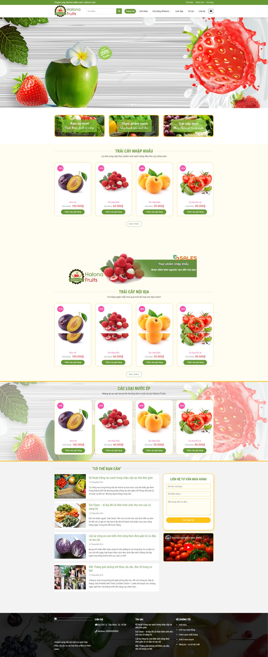 V1127 – Thiết Kế Website Bán Nông Sản