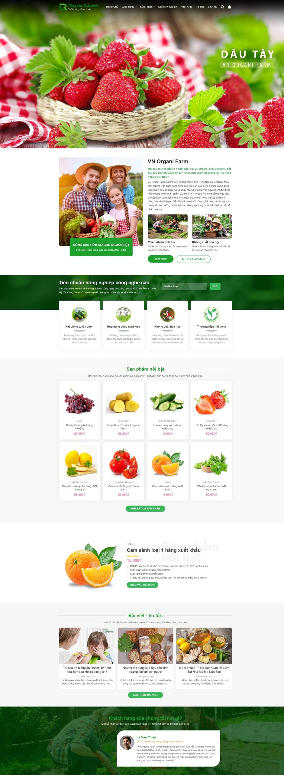 V1128 – Thiết Kế Website Bán Nông Sản 2