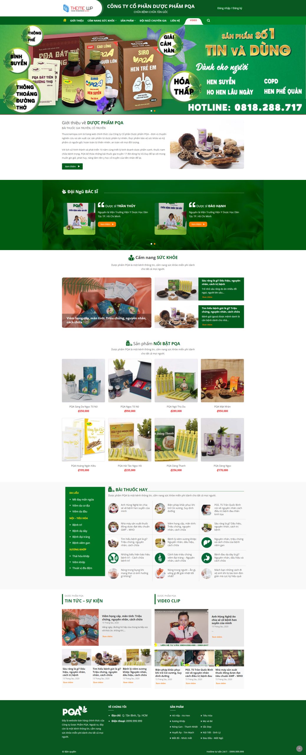 V1159 – Thiết Kế Website Bán Thuốc Nam