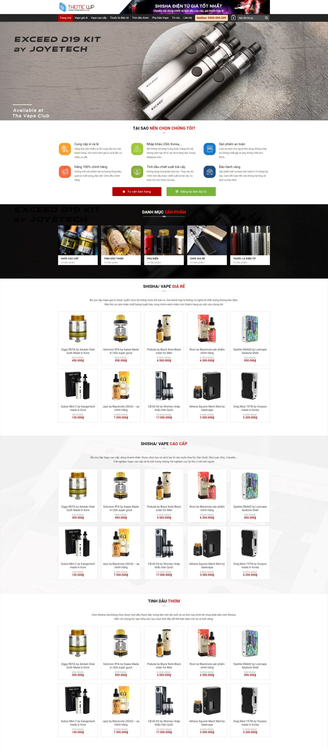V1176 – Thiết Kế Website Bán Vape