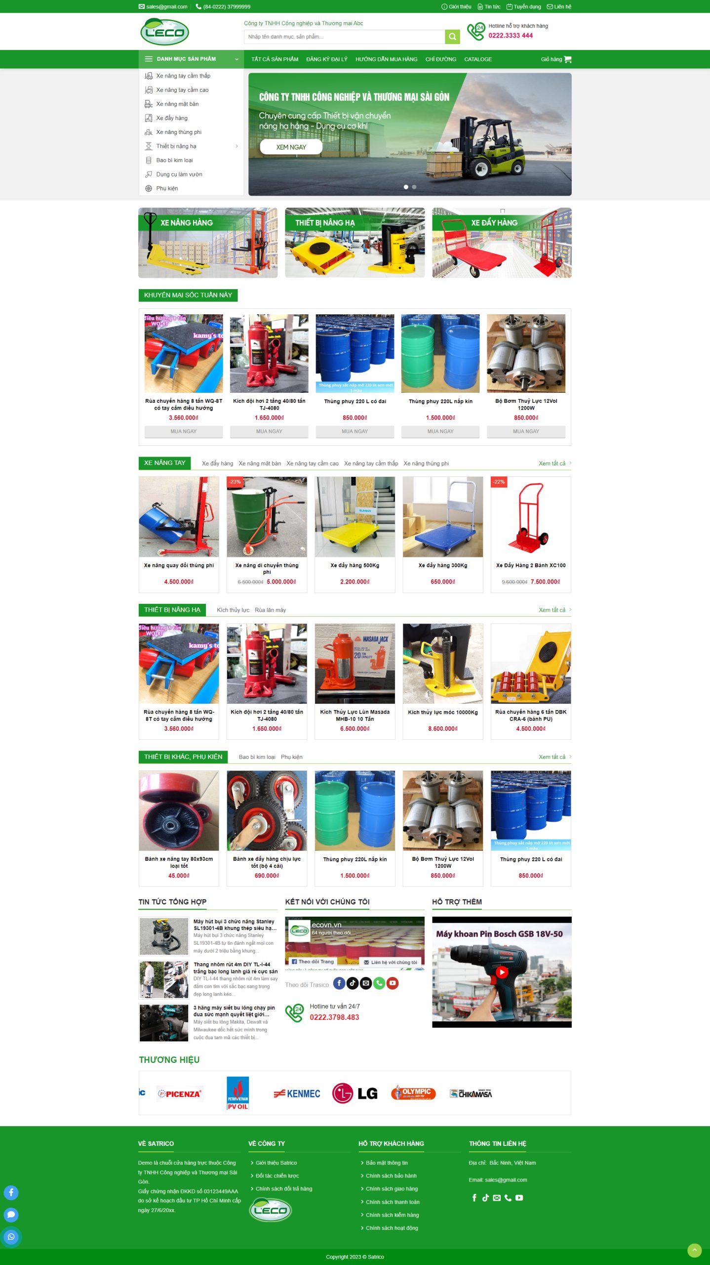V1185 – Thiết Kế Bán Xe Nâng