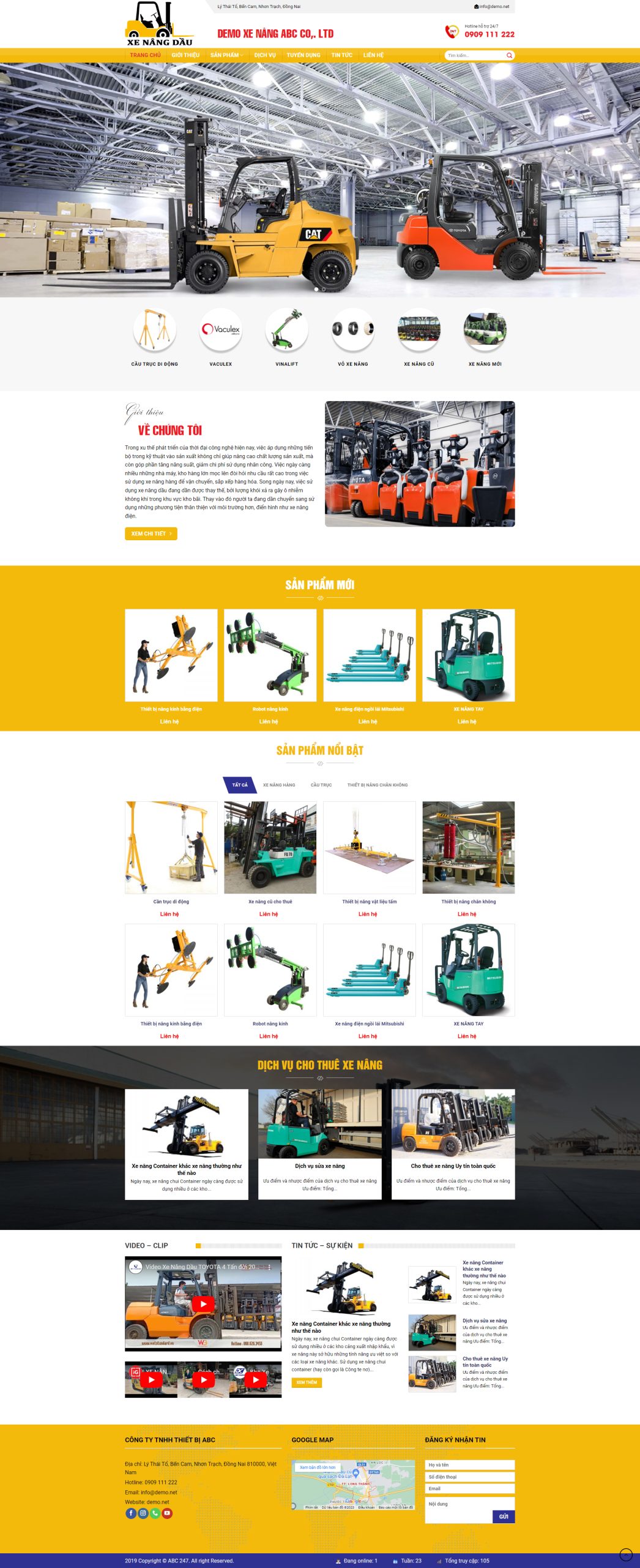 V1186 – Thiết Kế Website Bán Xe Nâng 1