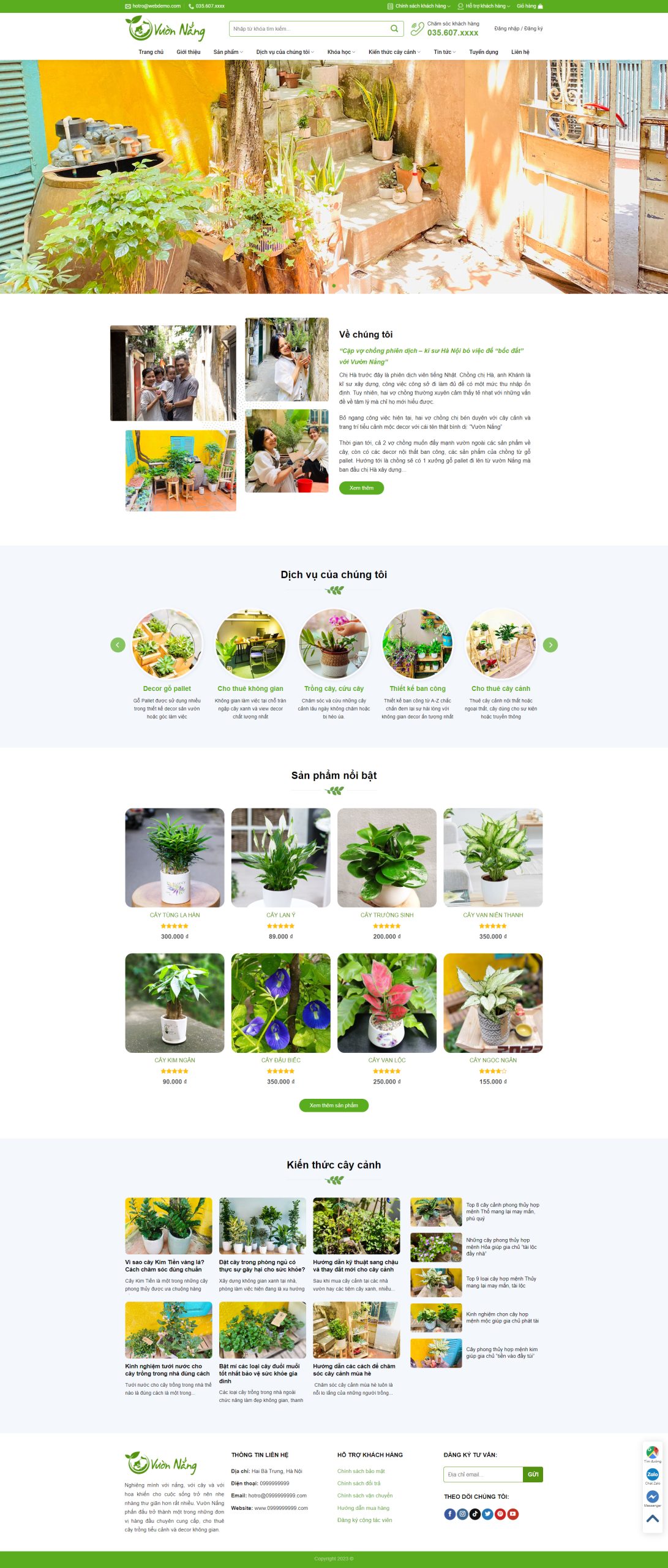 V1249 – Thiết Kế Website Cây Xanh 3