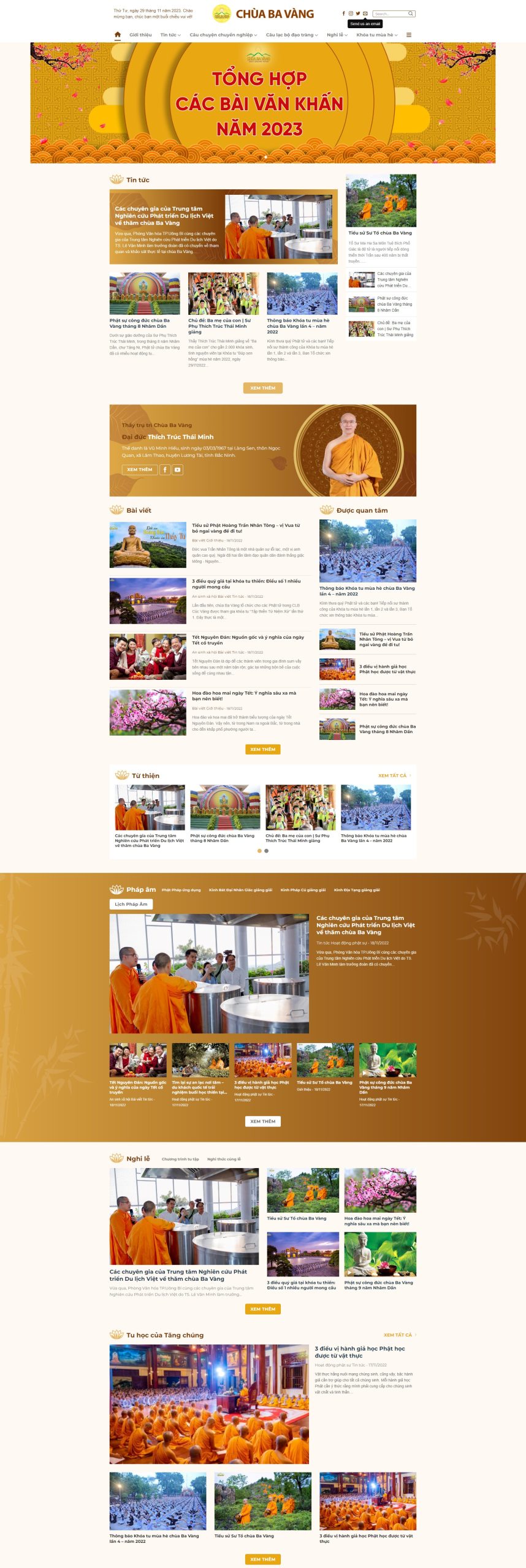V1258 – Thiết Kế Website Chùa