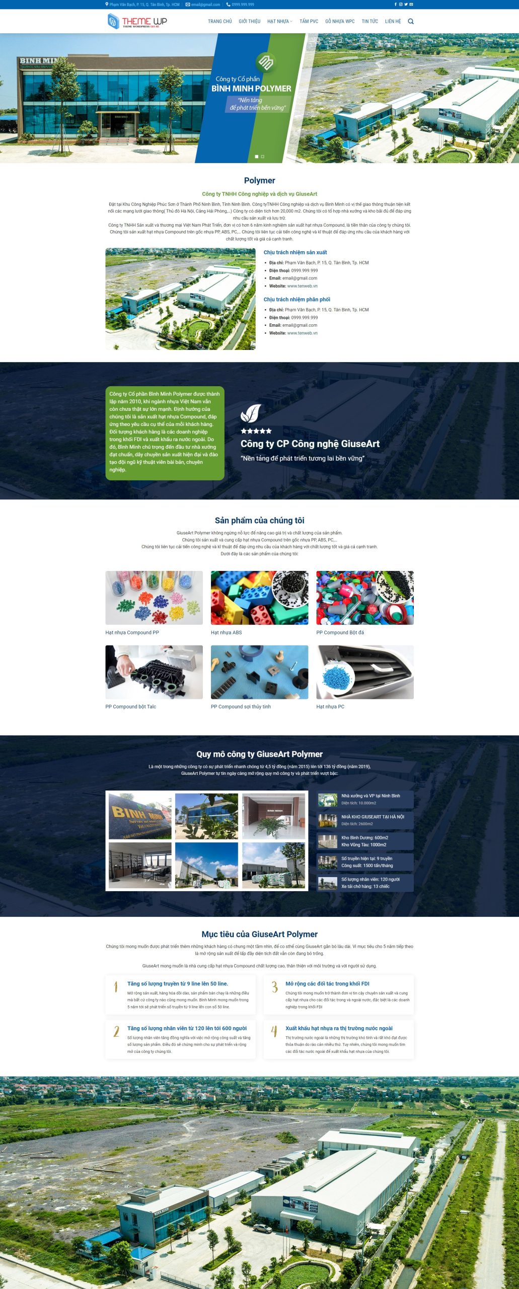 V1288 – Thiết Kế Website Công Ty Nhựa