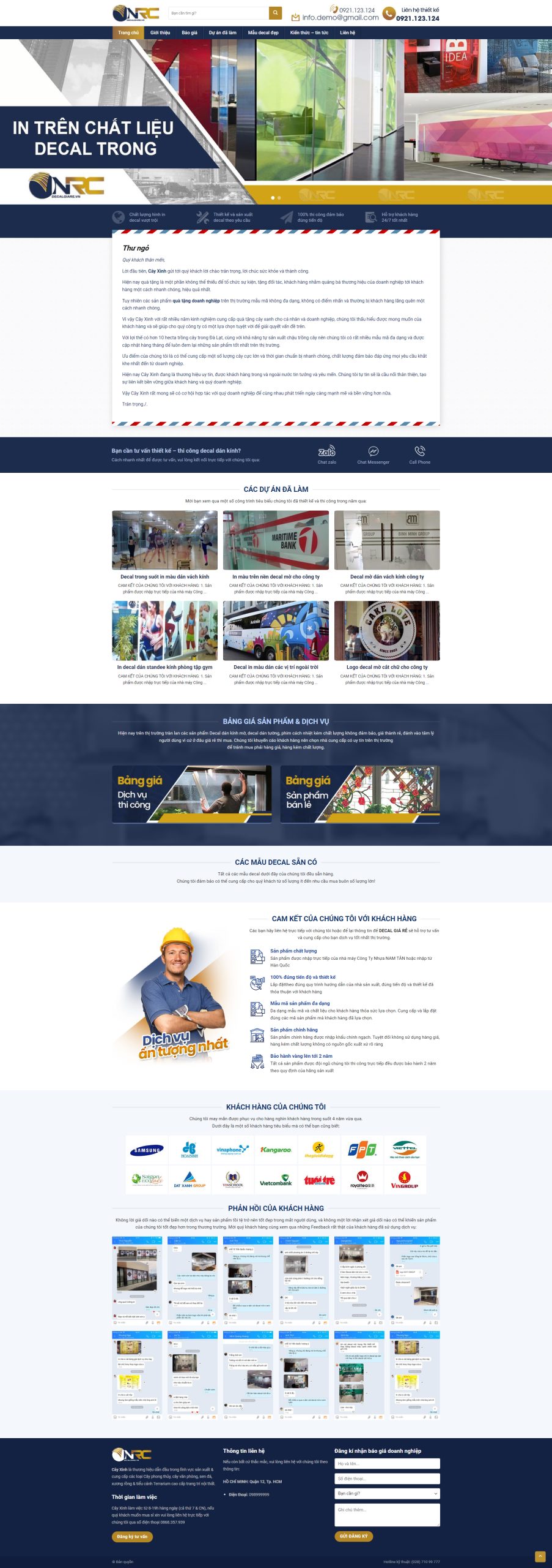 V1335 – Thiết Kế Website Dán Decan