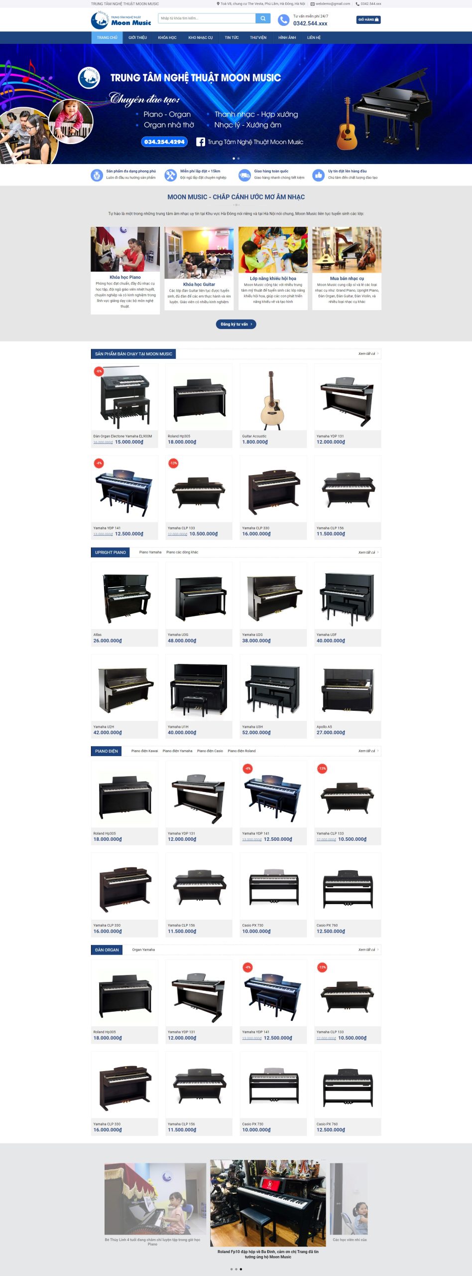 V1343 – Thiết Kế Website Dạy Nhạc