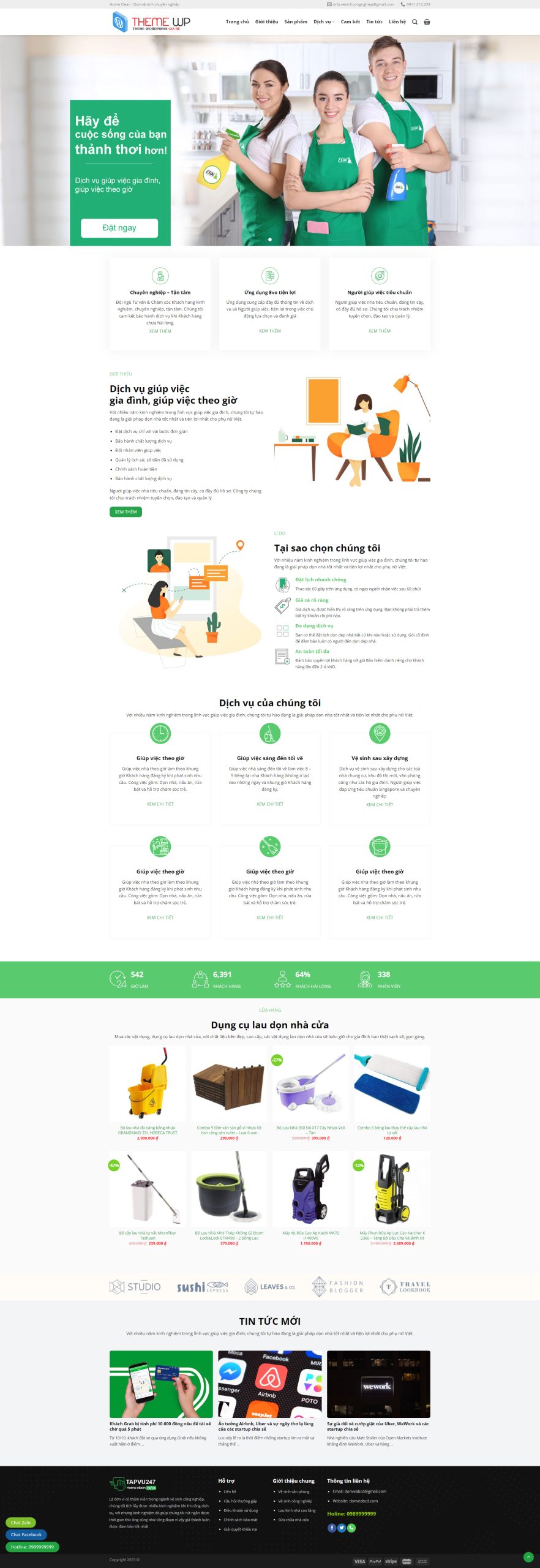 V1885 – Thiết Kế Website Vệ Sinh 3