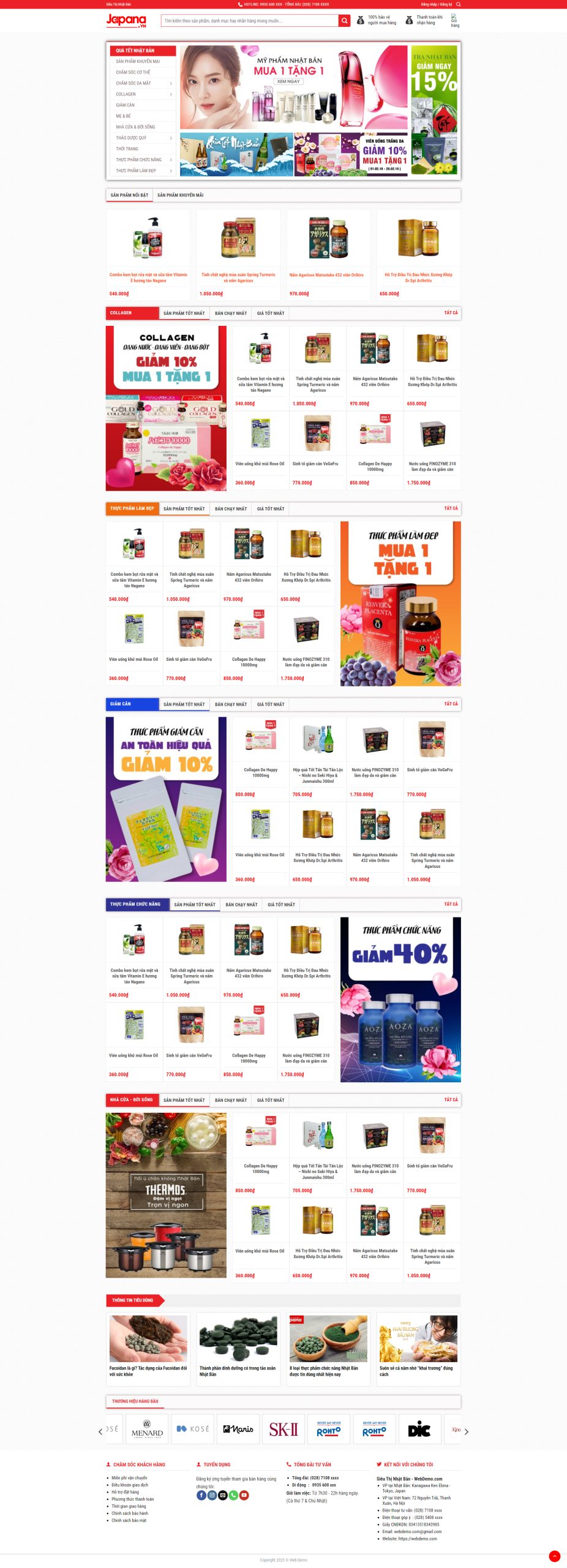 V1003 – Website Bán Hàng Nội Địa Nhật Bản