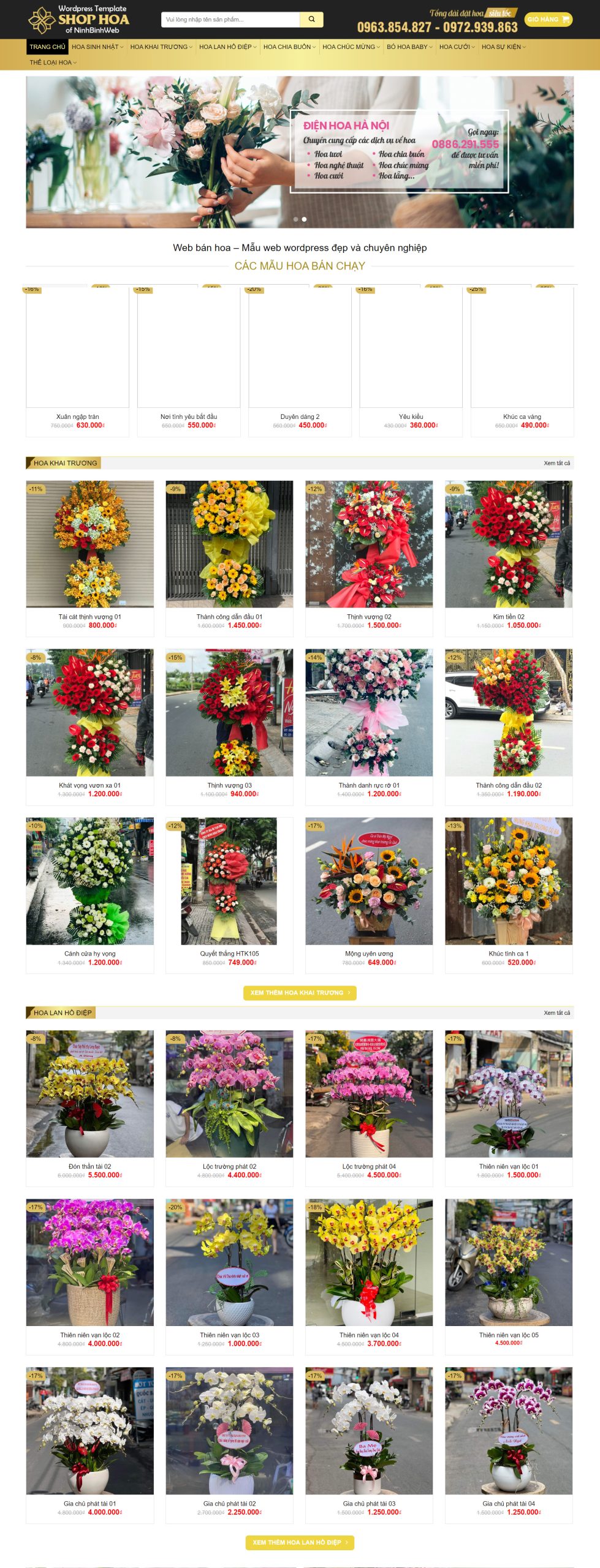 V1707 – Thiết Kế Website Shop Hoa 1
