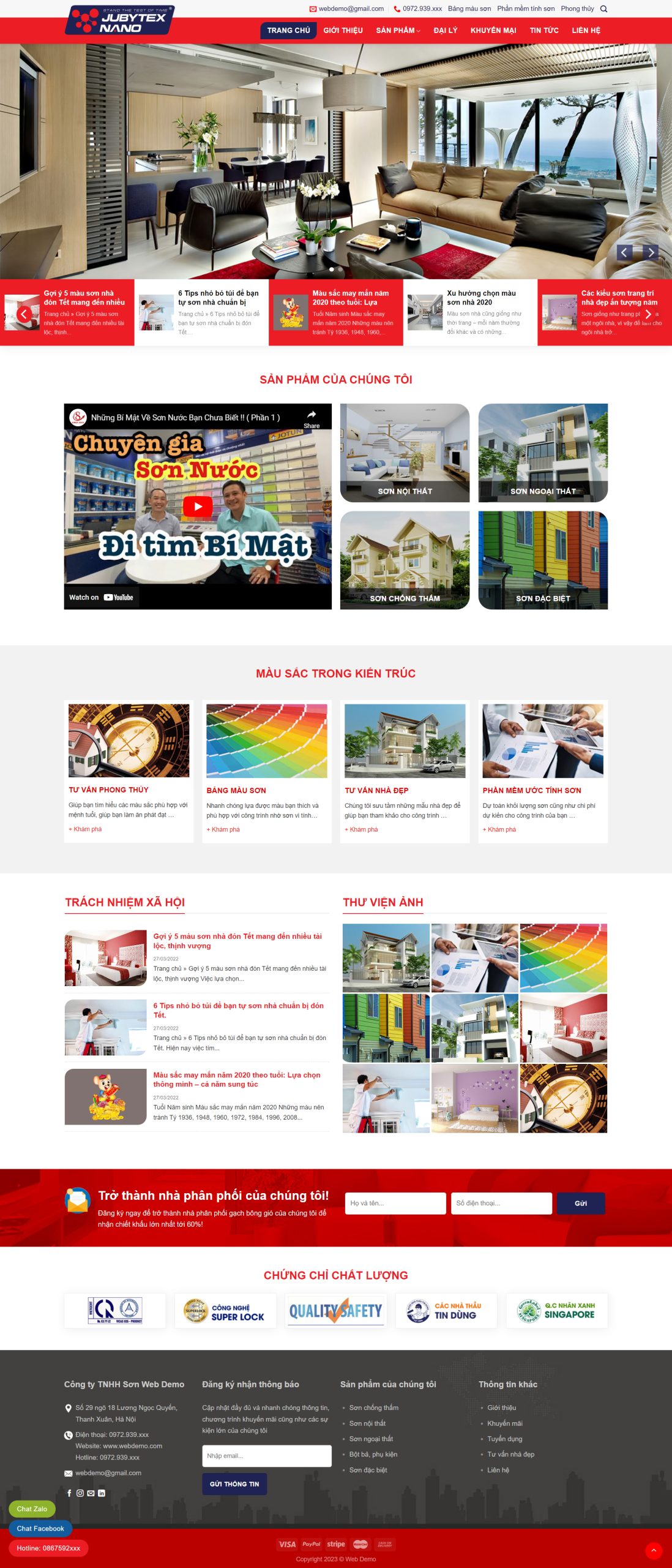 V1741 – Thiết Kế Website Sơn Nước