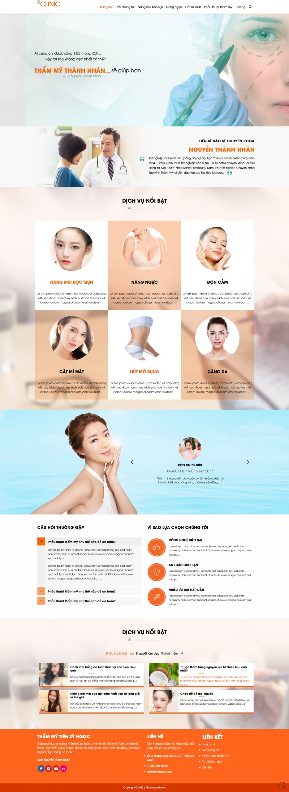 V1777 – Thiết Kế Website Thẩm Mỹ