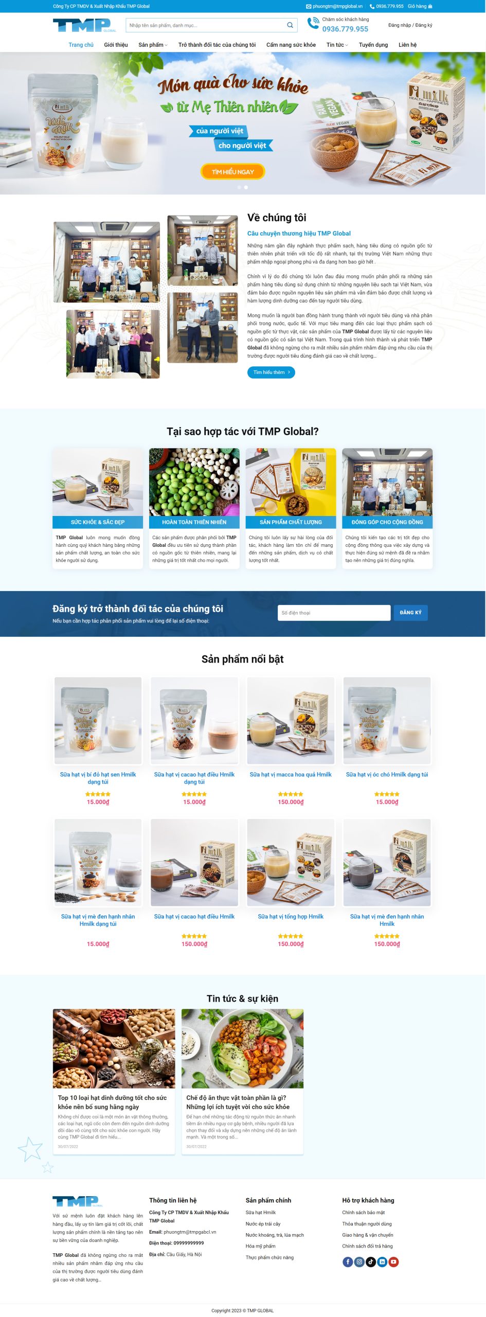 V1812 – Web thực phẩm sữa ngũ cốc