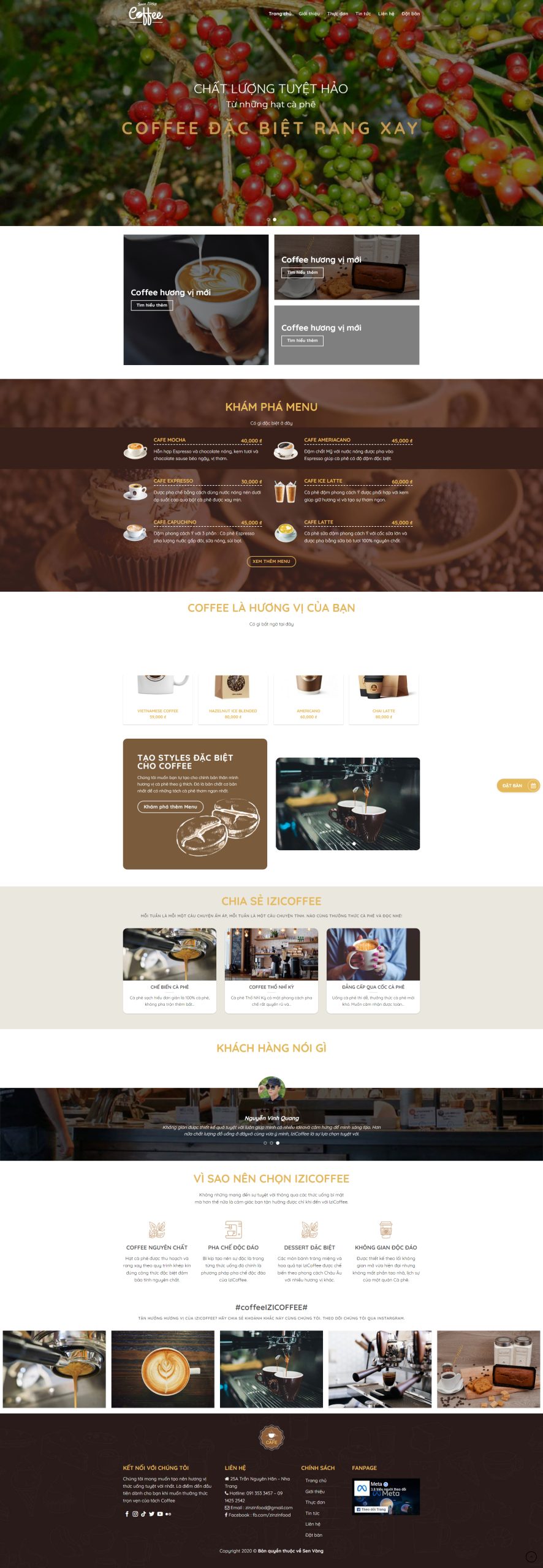 V1027 – Thiết Kế Website Bán Cafe