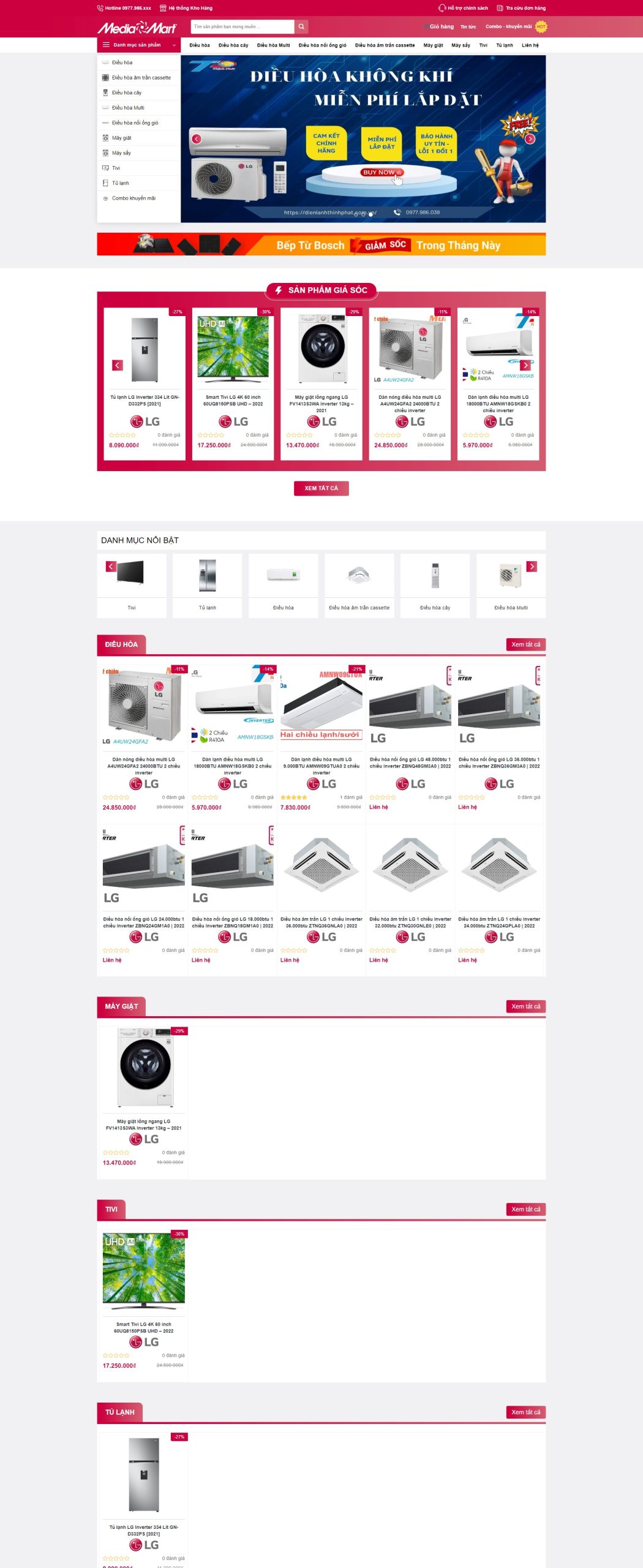 V1393 – Thiết Kế Website Điện Máy 8