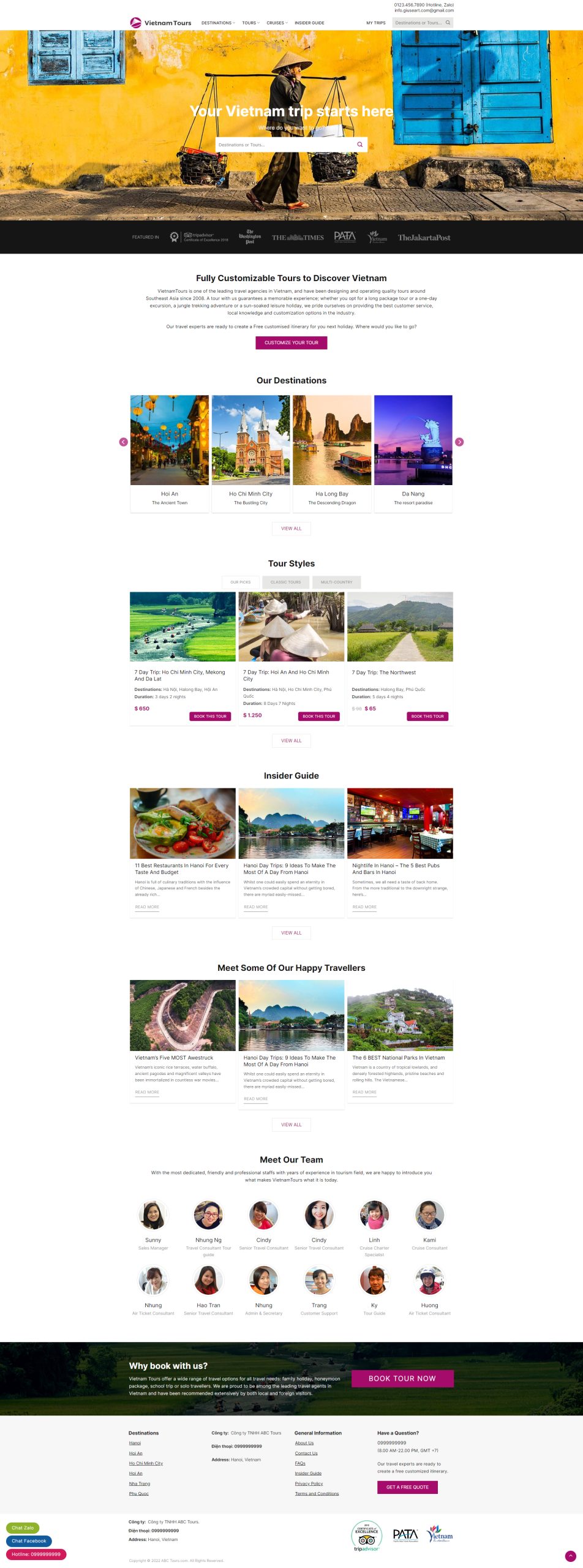 V1411 – Thiết Kế Website Du Lịch