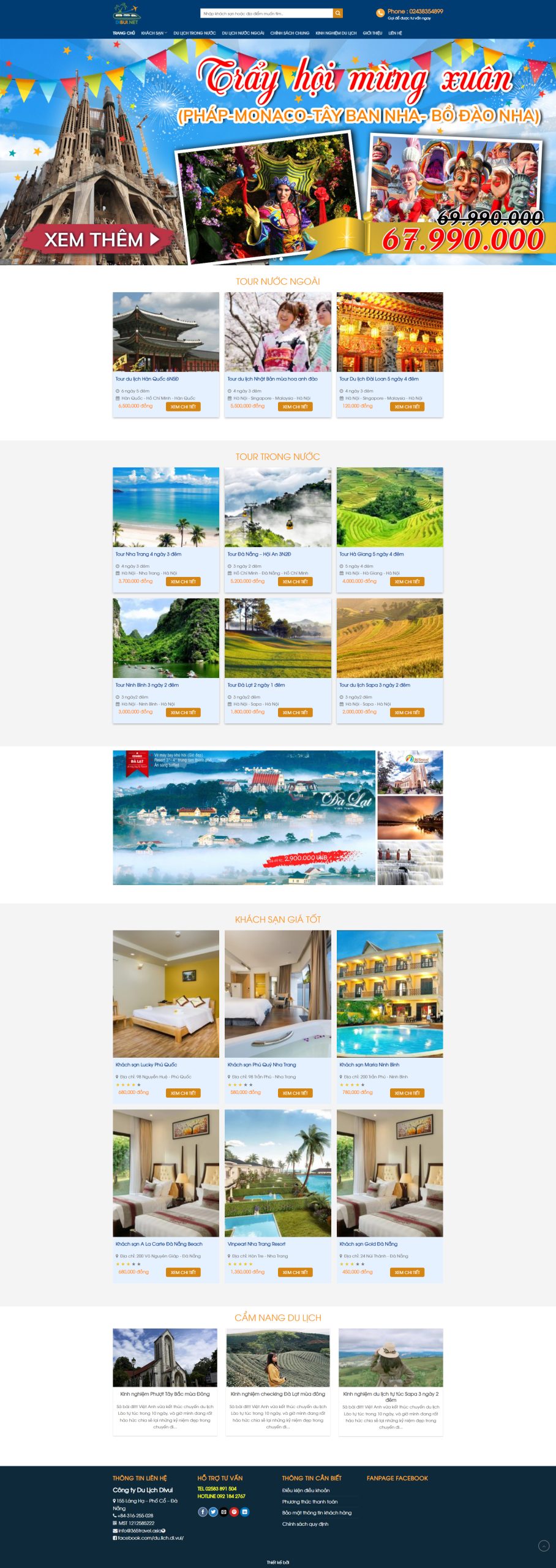 V1413 – Thiết Kế Website Du Lịch 3