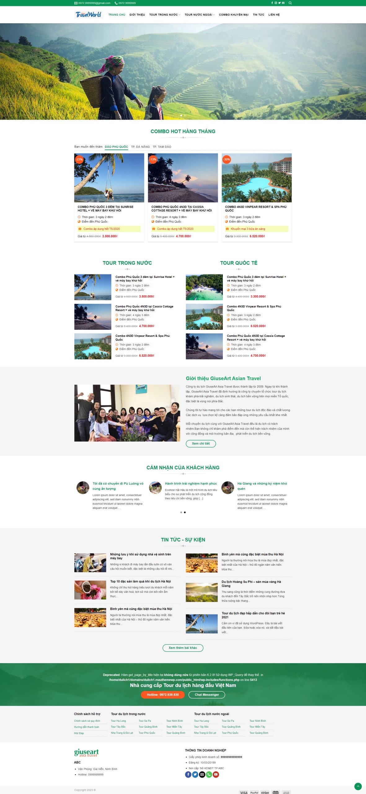 V1419 – Thiết Kế Website Du Lịch 1