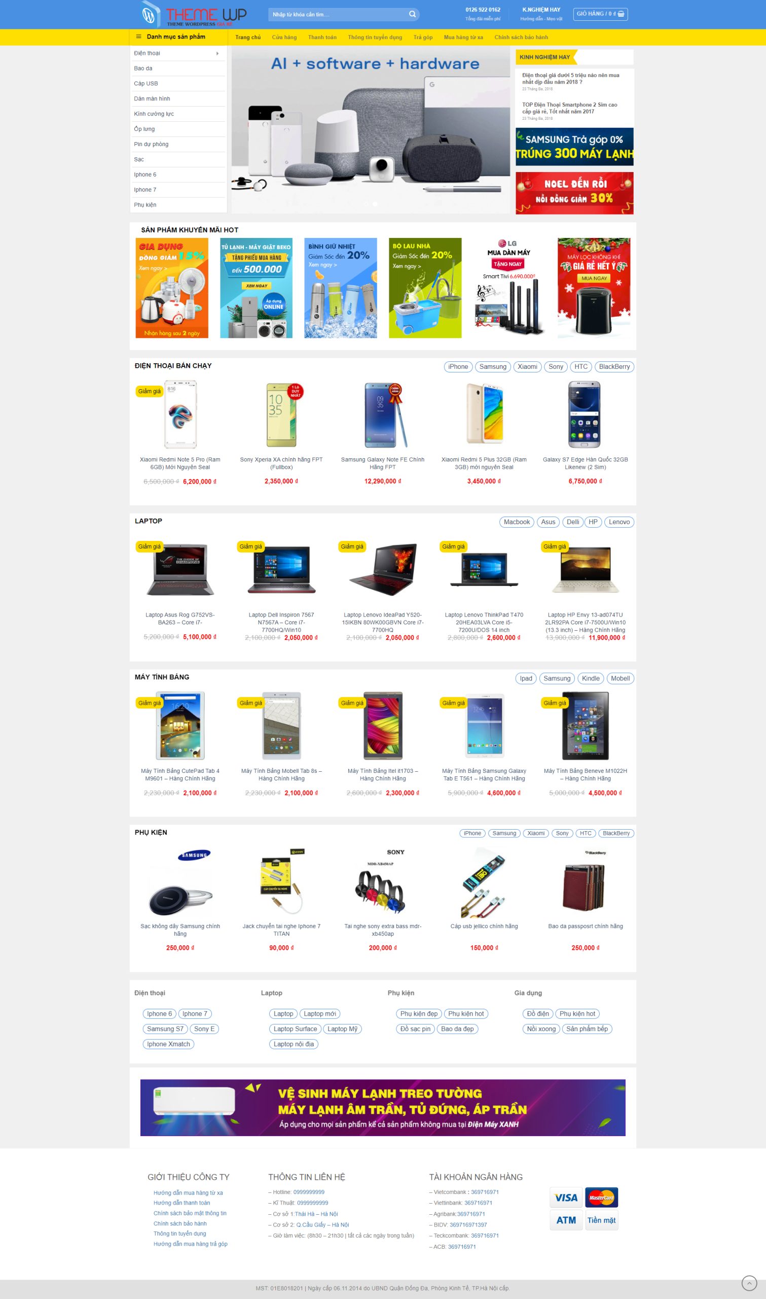 V1473 – Web giống điện máy xanh