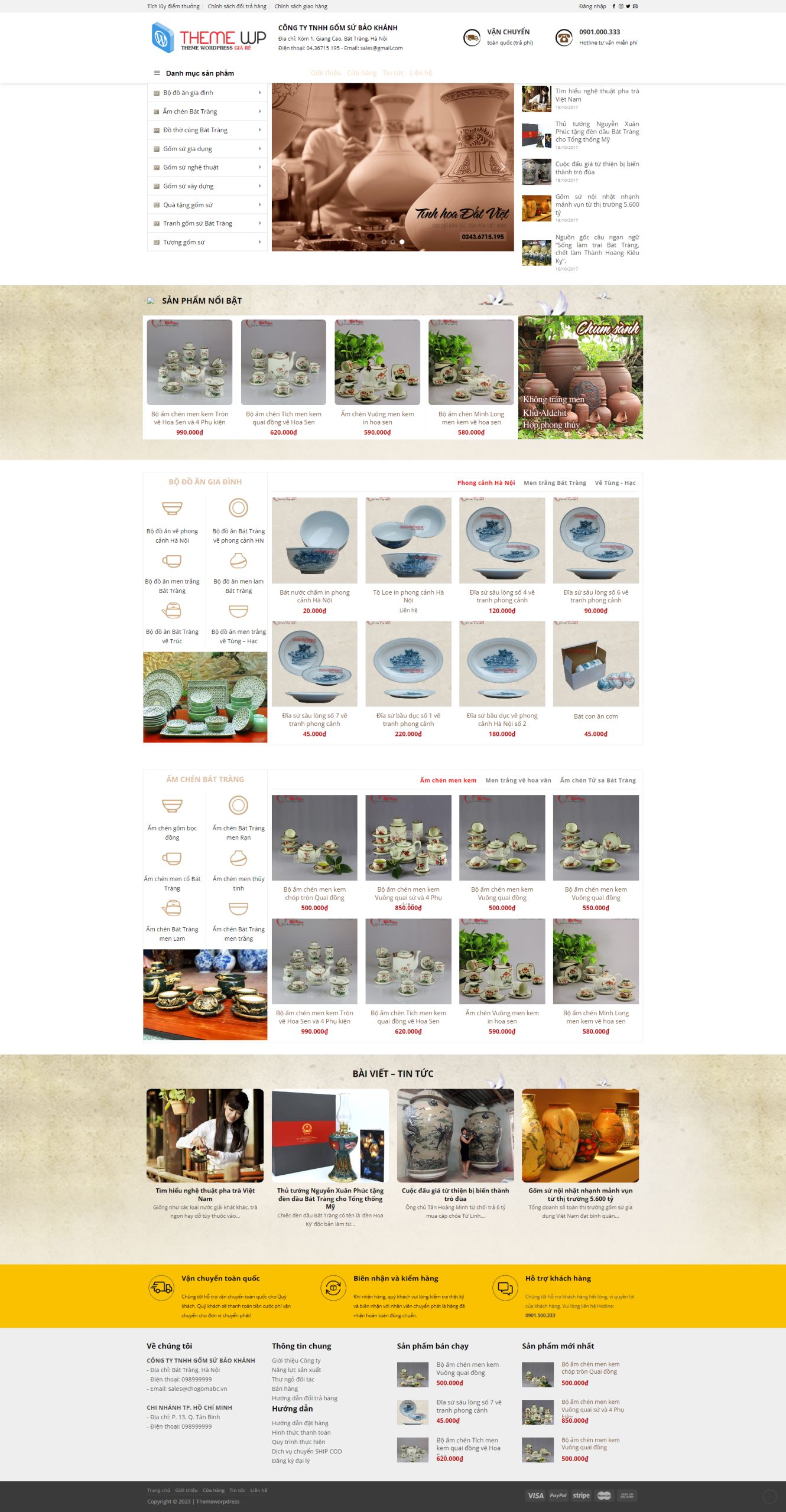 V1474 – Thiết Kế Website Gốm Sứ