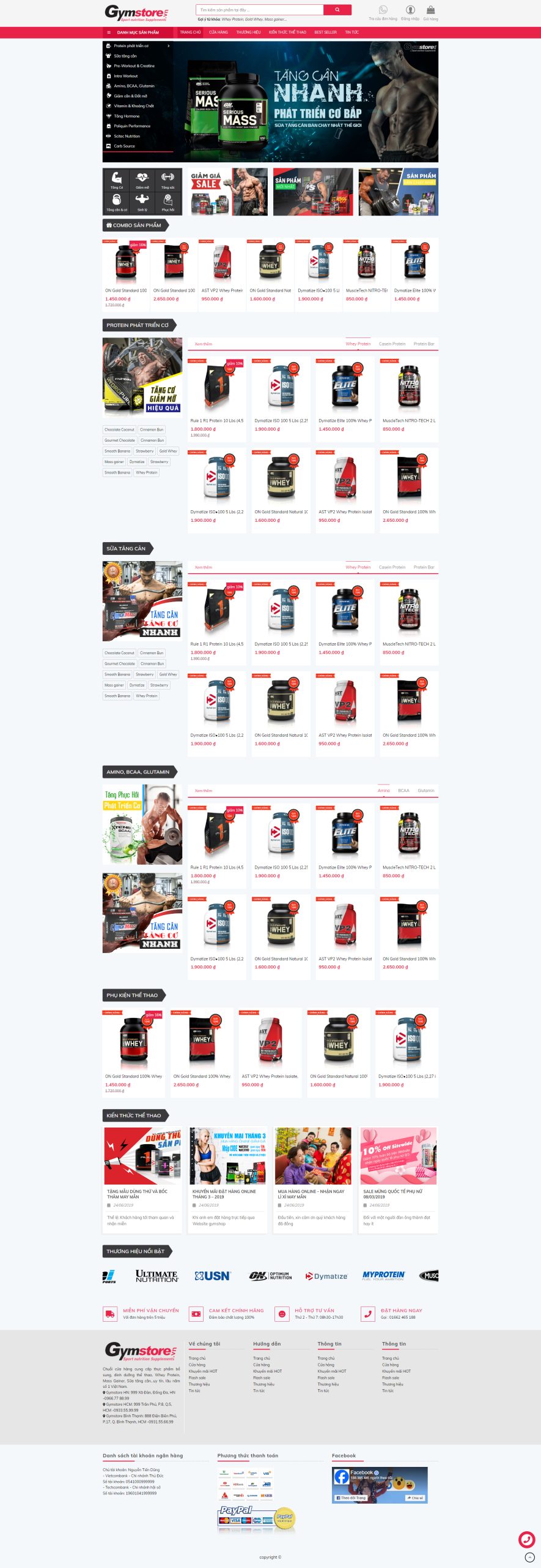 V1477 – Thiết Kế Website Gym Shop