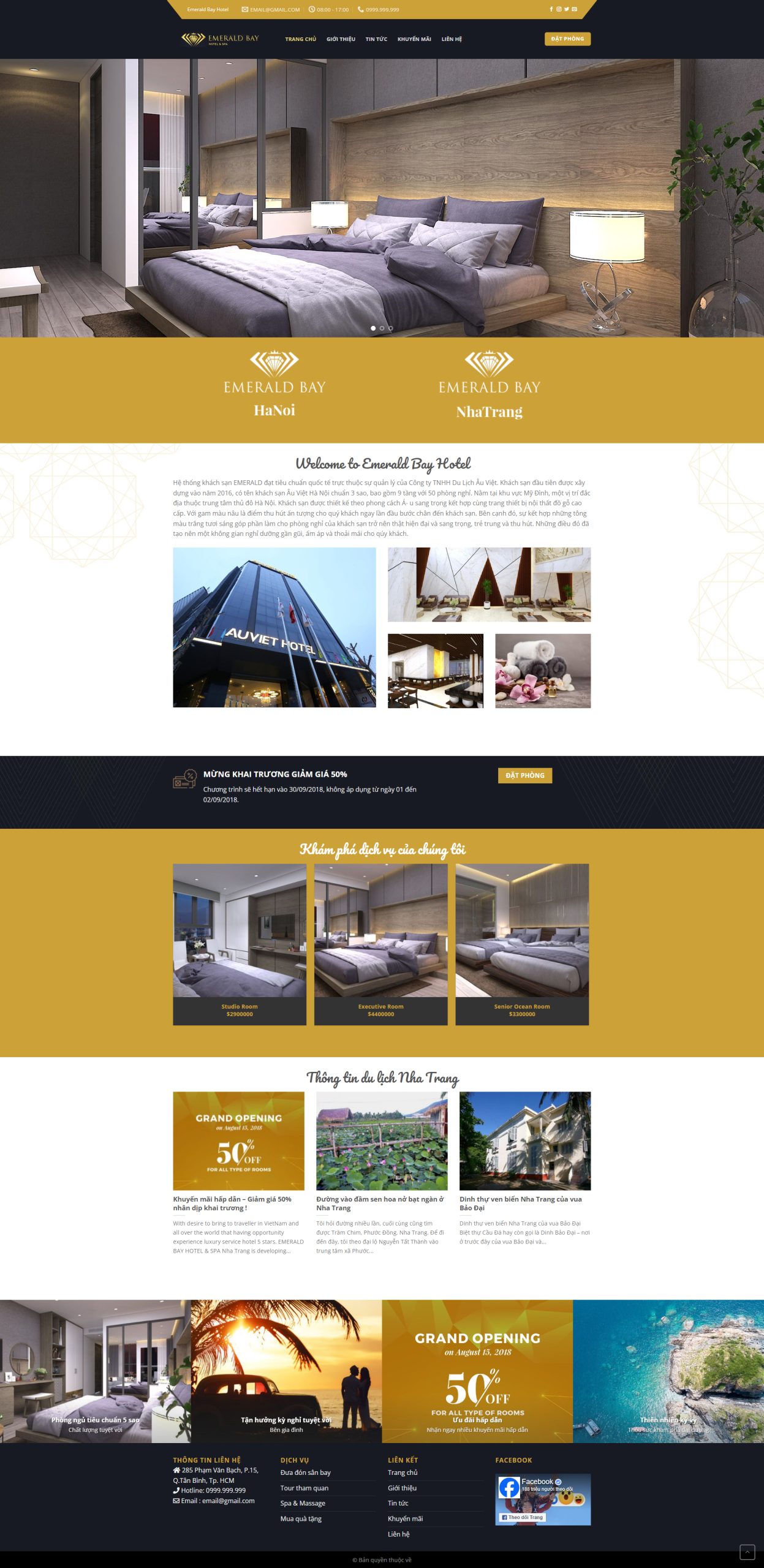 V1501 – Thiết Kế Website Khách Sạn