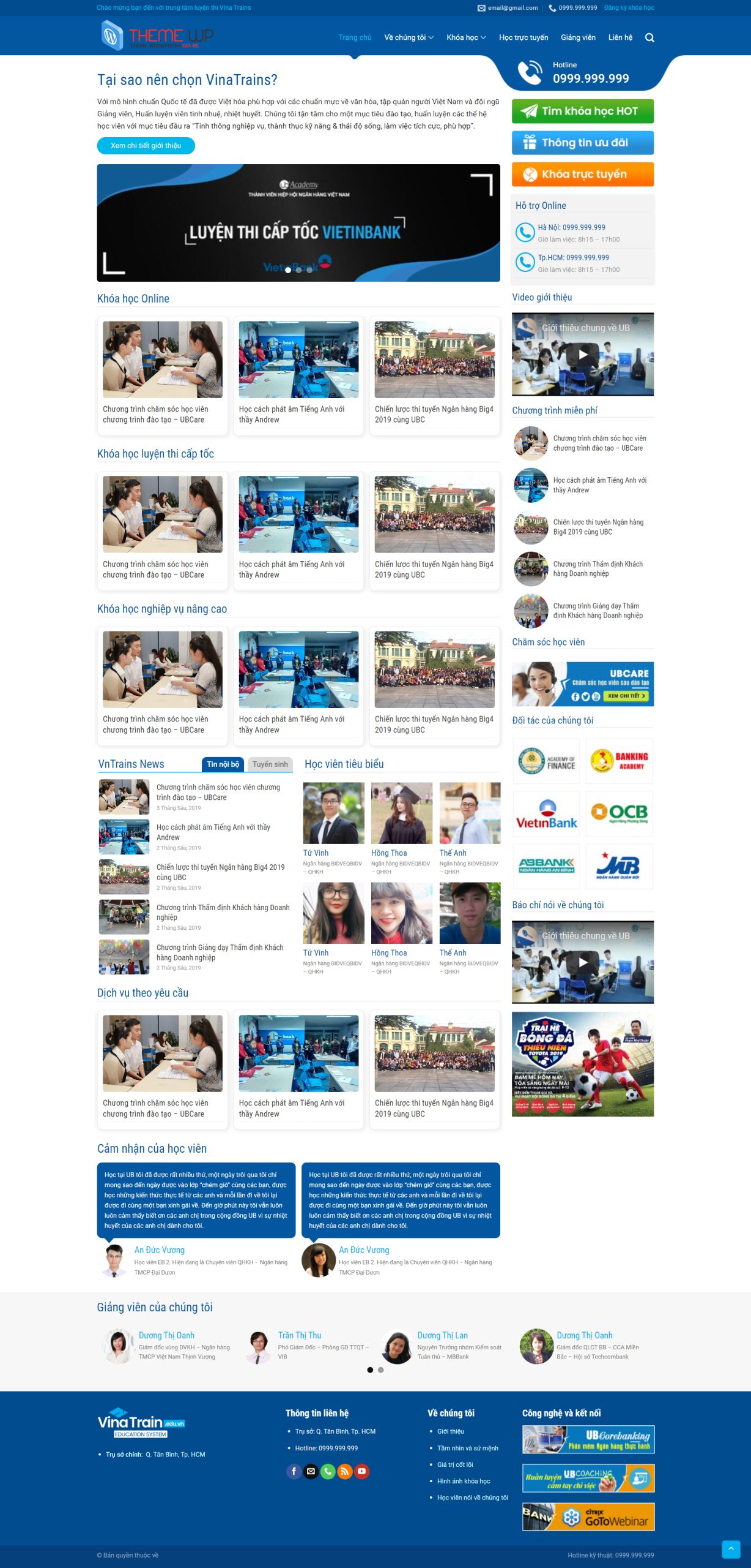 V1550 – Thiết Kế Website Luyện Thi