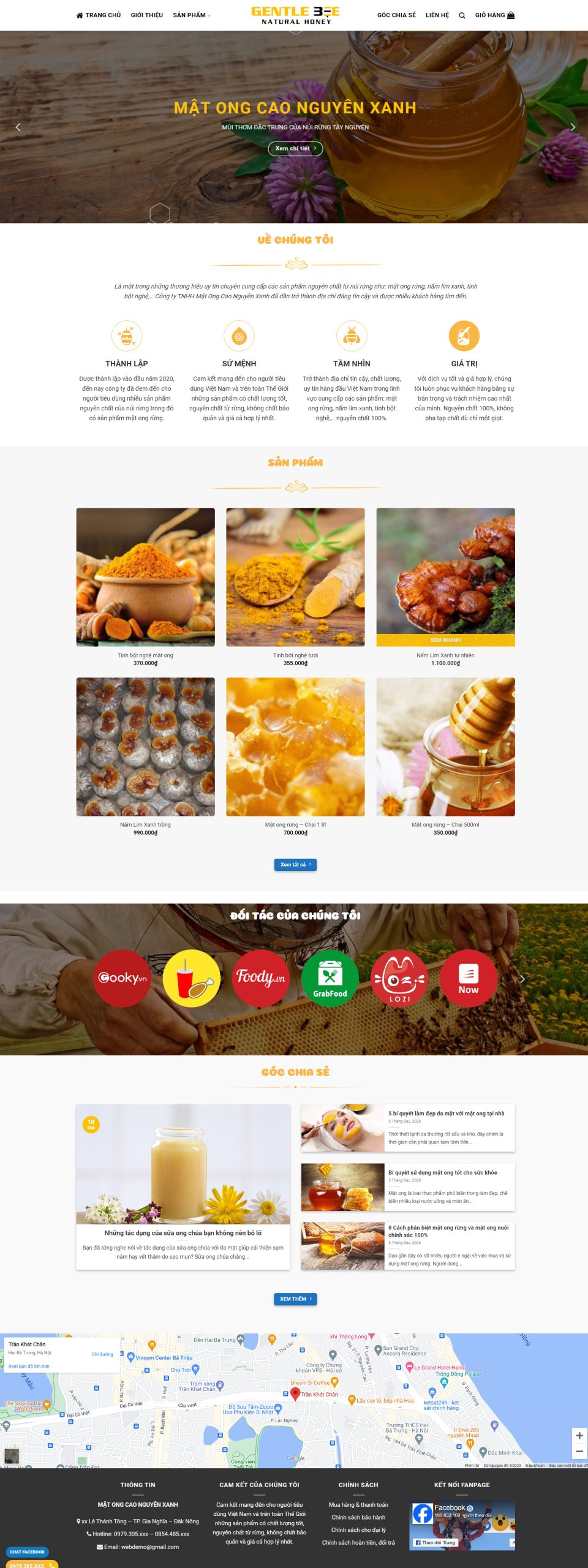 V1554 – Thiết Kế Website Mật Ong 3