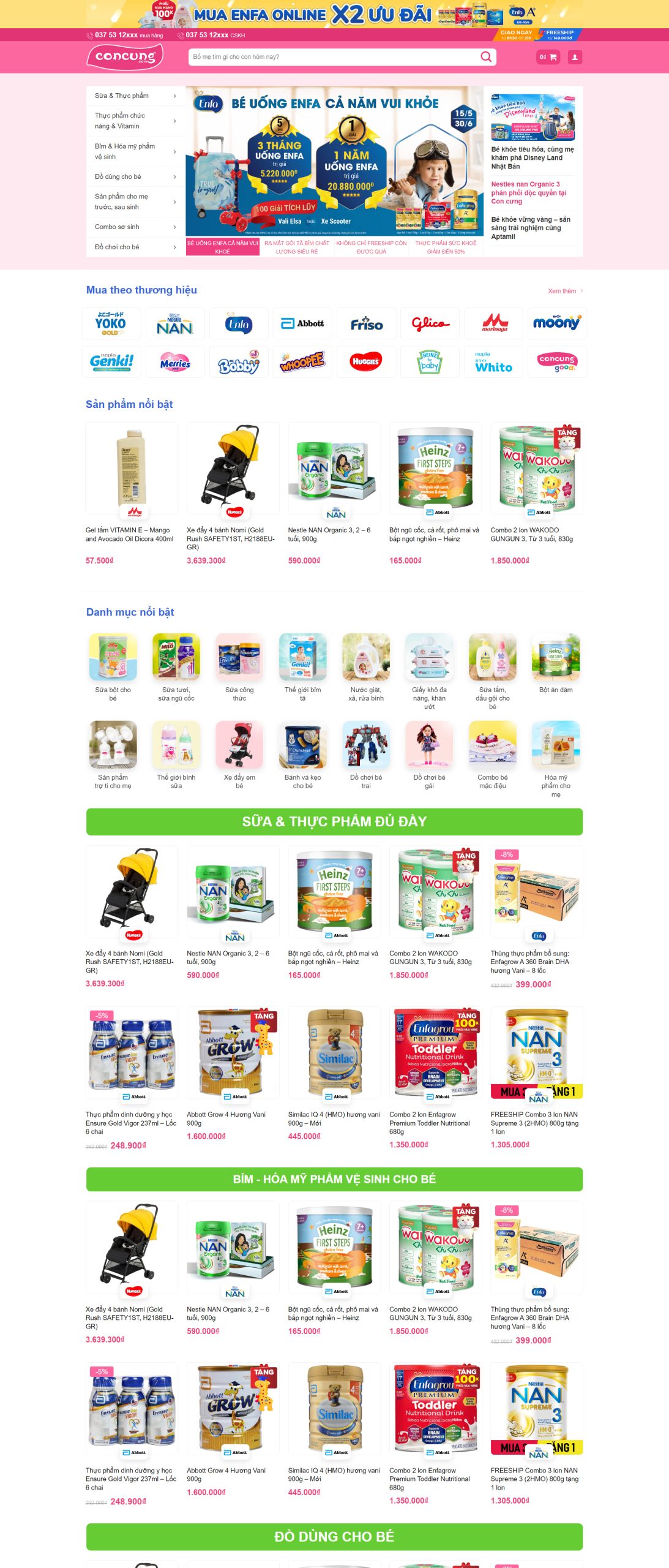 V1570 – Thiết Kế Website Mẹ Và Bé 2