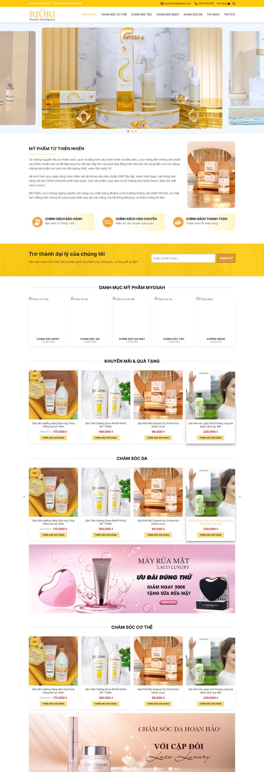 V1575 – Thiết Kế Website mỹ phẩm 03