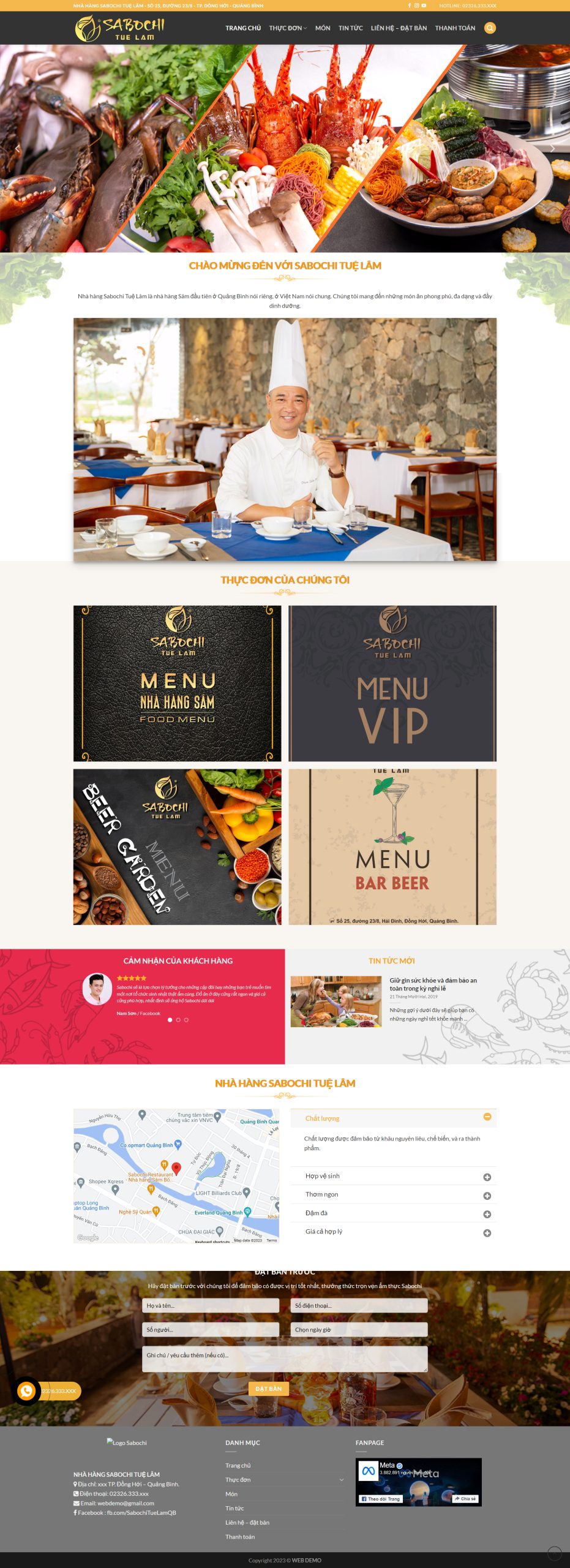 V1591 – Thiết Kế Website Nhà Hàng 4
